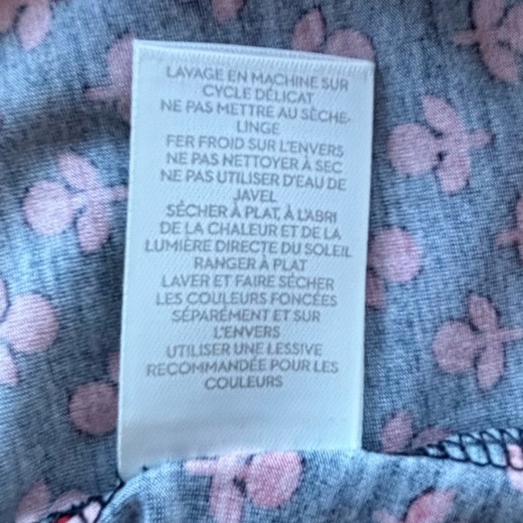 Boden Long Sleeve Dress Navy Blue with Red Flower Design, size 8R - Picture 9 of 9